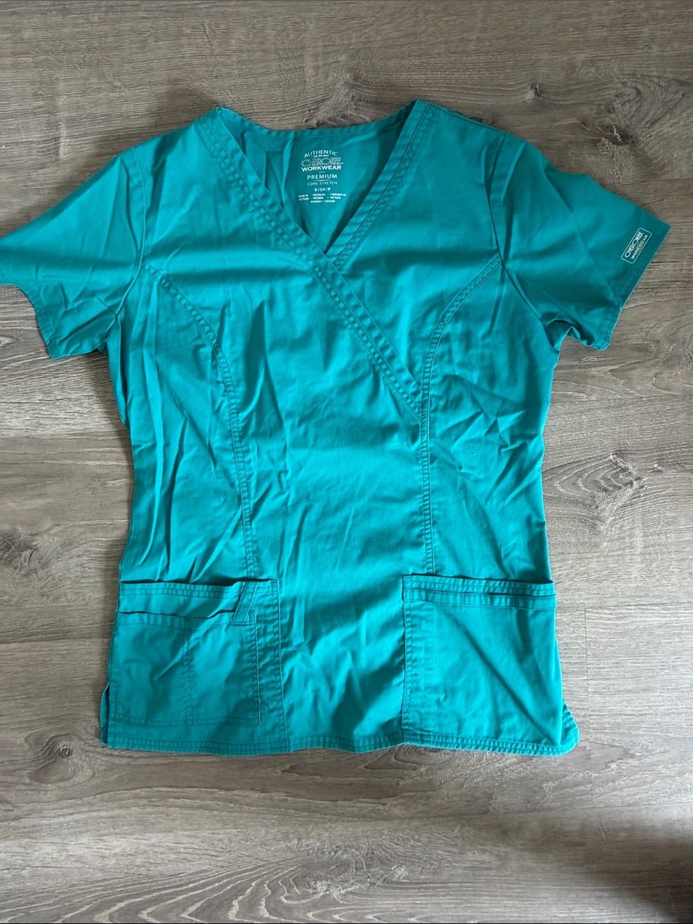 Cherokee Teal Women's V-Neck Scrub Top